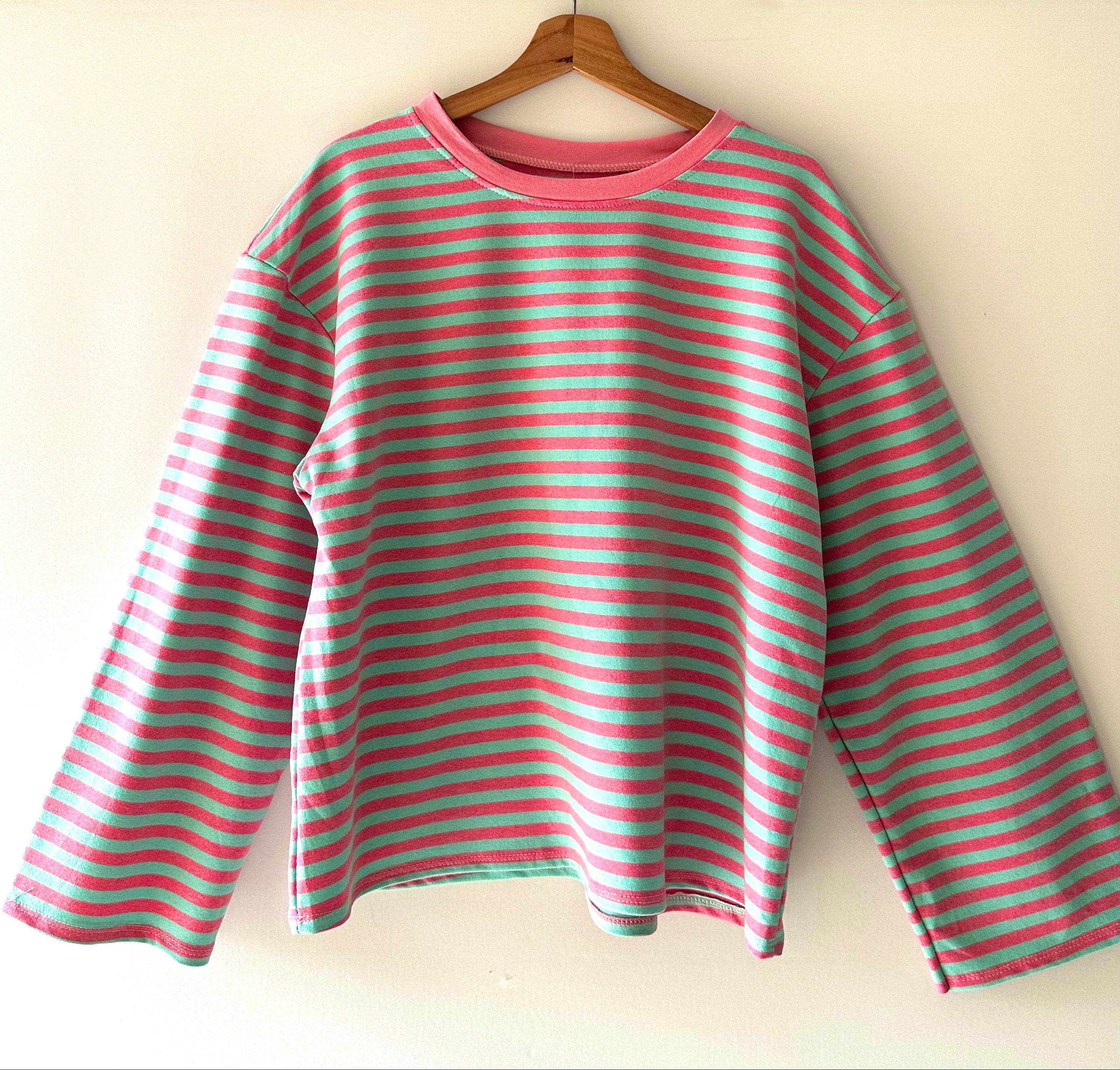 LONGSLEEVE BLAUW ROZE