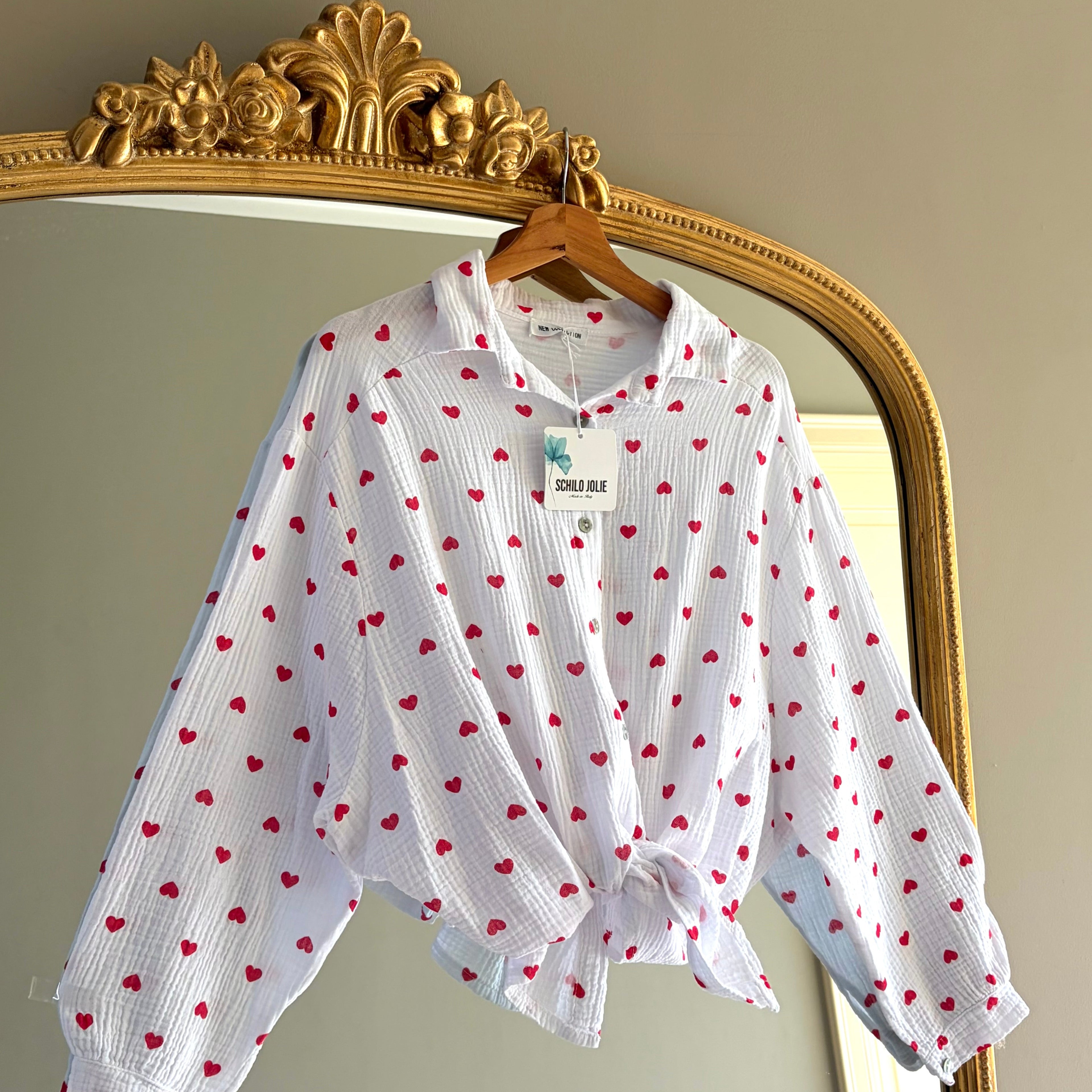 KATOENEN BLOUSE MET PRINT
